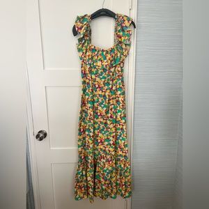 Rixo Multi Color Seashell Print Maxi Dress. Worn once.